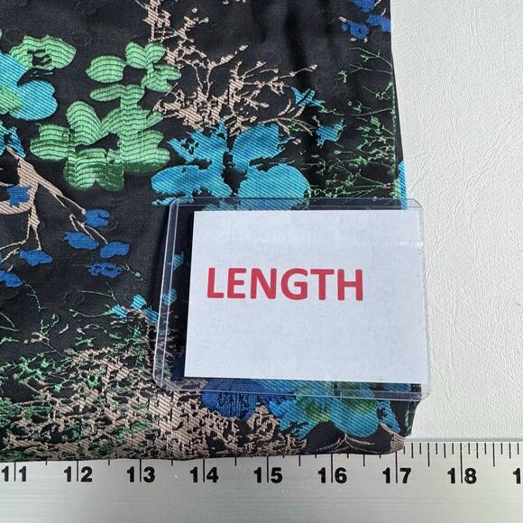 Louche Luxe Women’s 14 Black Green Gold Blue Floral Brocade Sleeveless Top NEW - Picture 11 of 13